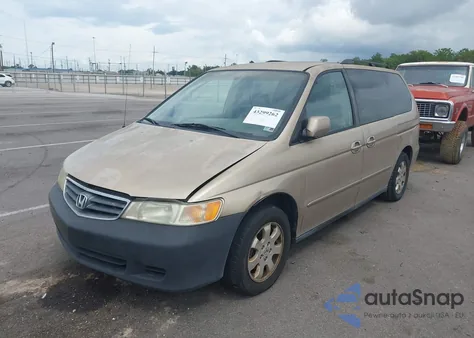 2002 Honda Odyssey Ex-L z USA, uszkodzony, nr VIN 2HKRL18012H589266